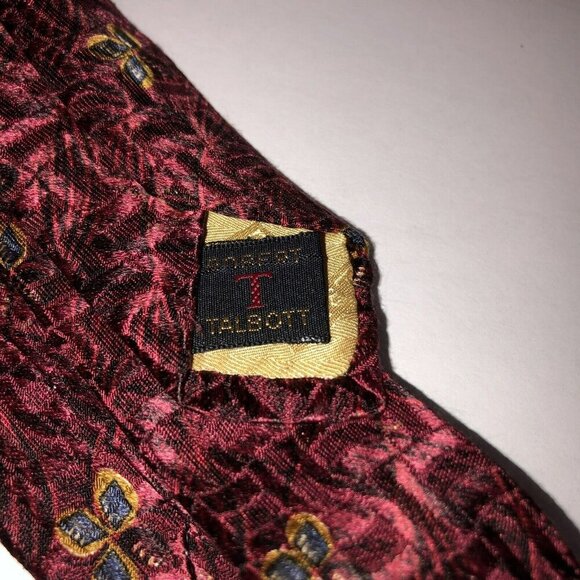 Lot of 2 Robert Talbott Best Of Class Blue Gold Wine 100% Silk Neck Ties USA - Picture 9 of 11